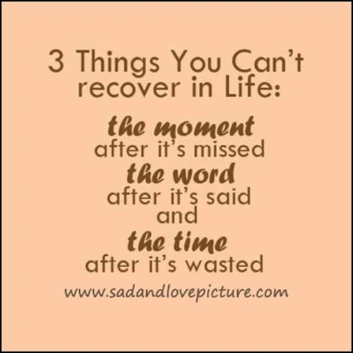 3Things you can’t recover in life