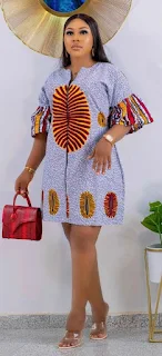 Casual Ankara wedding guest dress - Short