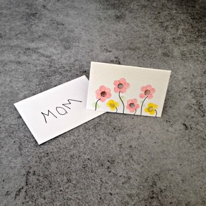 DIY Finger Print Mom's Day Card