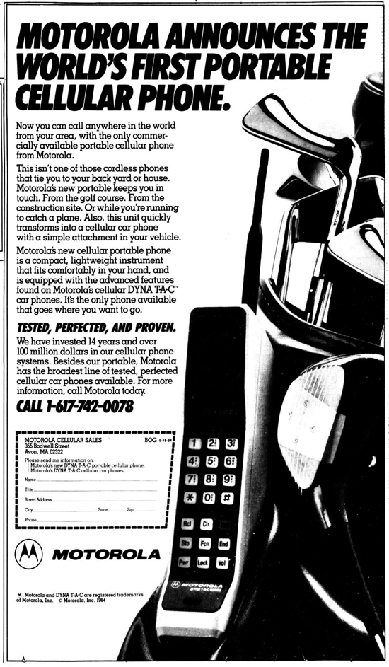 Motorola DynaTAC 8000X advertisement