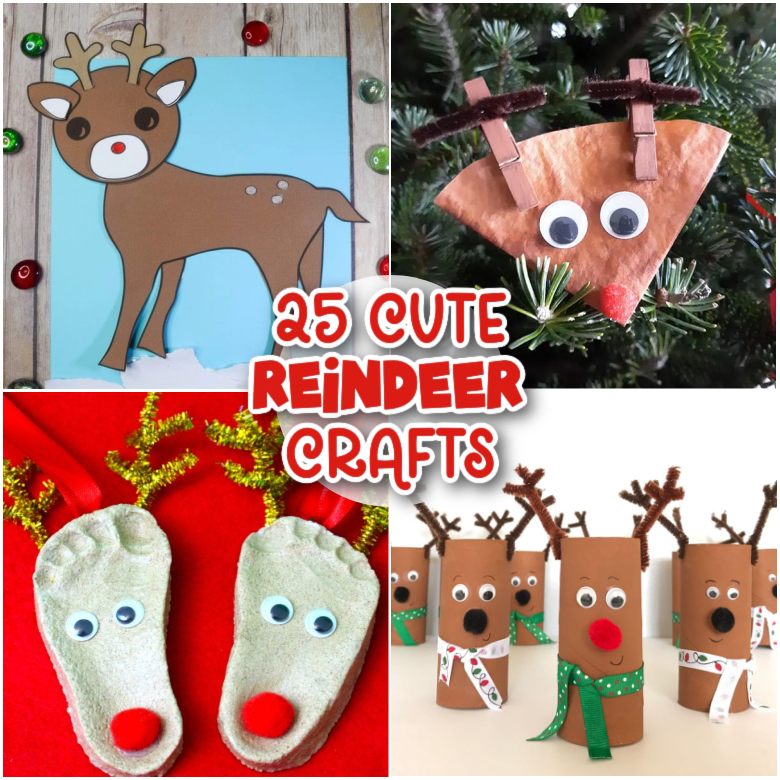 Popsicle Stick Reindeer Craft for Kids with Template