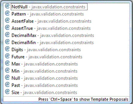 Javax validation pattern