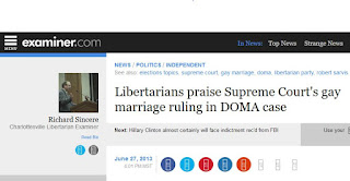 Libertarian Party gay marriage DOMA Supreme Court