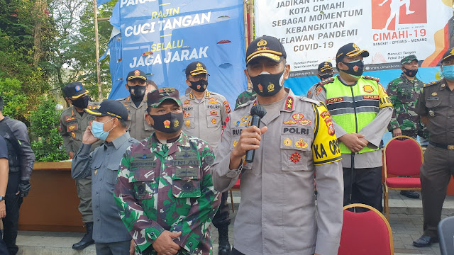   Kapolda Jabar Cek Langsung Pelaksanaan Operasi Yustisi Di Kota Cimahi