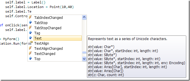 Intellisense