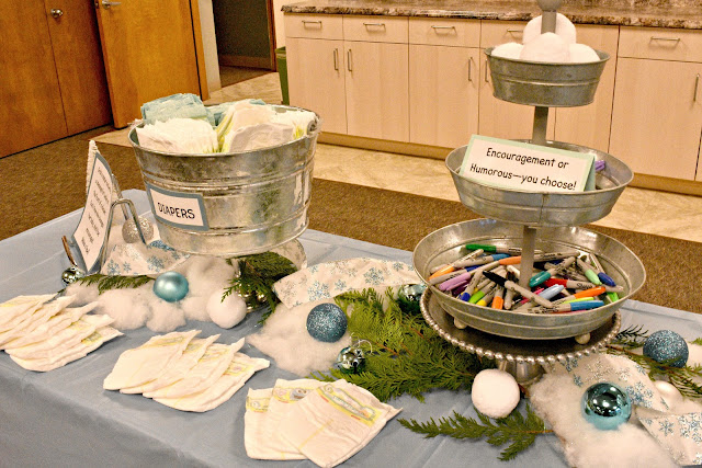 Diaper Activity at baby shower.