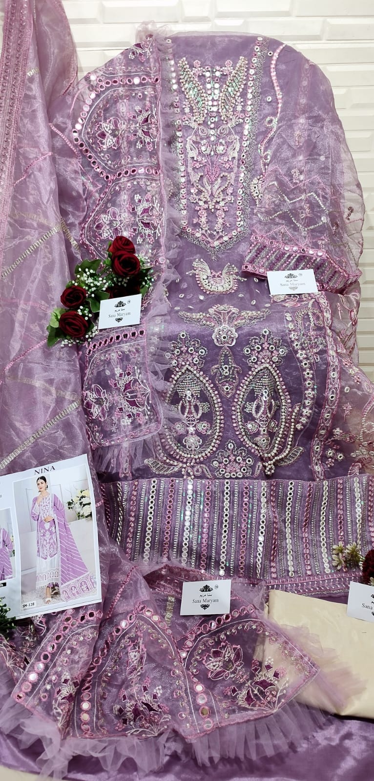 Sana Maryam Nina Sm 128 Pakistani Suits Catalog Lowest Price