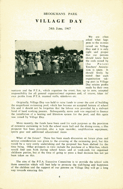 The Village Day programme for 1967