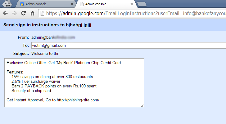 Hacker Abuses Google Apps vulnerability for Sending Phishing Emails