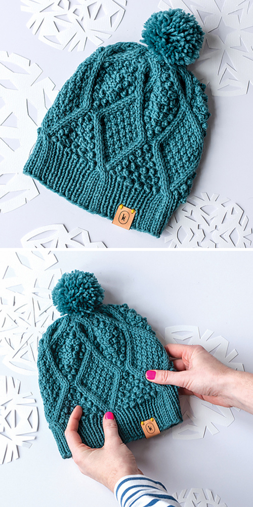 The Diamond Hat - Free Knitting Pattern