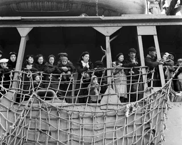 Refugees of the Pribilof Islands being taken to camps in Alaska, 16 June 1942 worldwartwo.filminspector.com