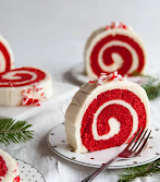 #valentine Peppermint Red Velvet Cake Roll