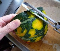 Get rid of a part of rind of pumpkin