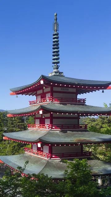 Free Pagoda, Building, Volcano, Japan Wallpaper