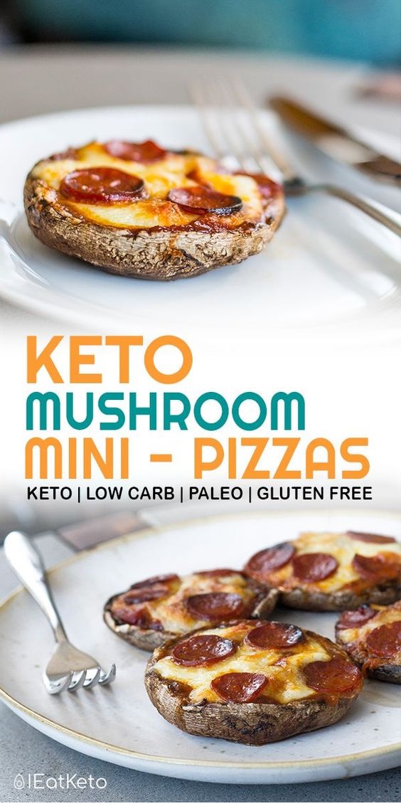 Portobello Mushroom Mini Keto Pizzas