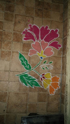 Pongal flower rangolis