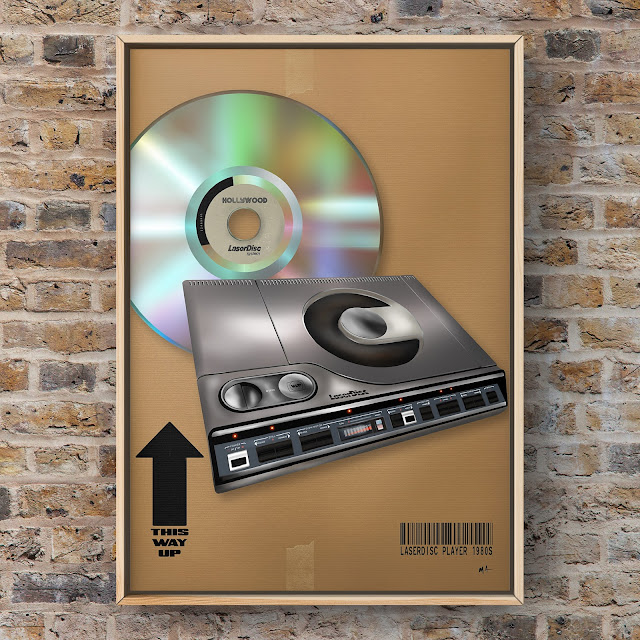 painting of a laserdisc player by Mark Taylor