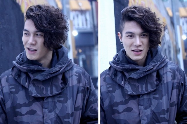 Korean Dandy Medium Fringe-Up Hairstyles