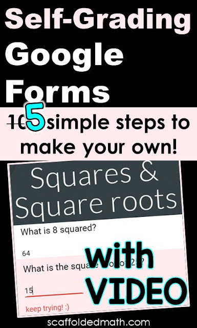 How to make a self-grading Google Form step by step directions and video