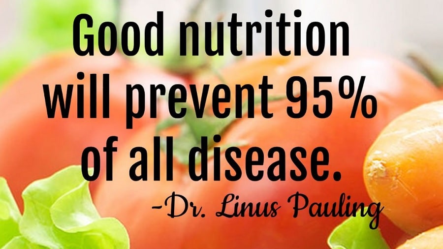 Chế độ dinh dưỡng tốt sẽ phòng chống được 95 phần tăm các loại bệnh