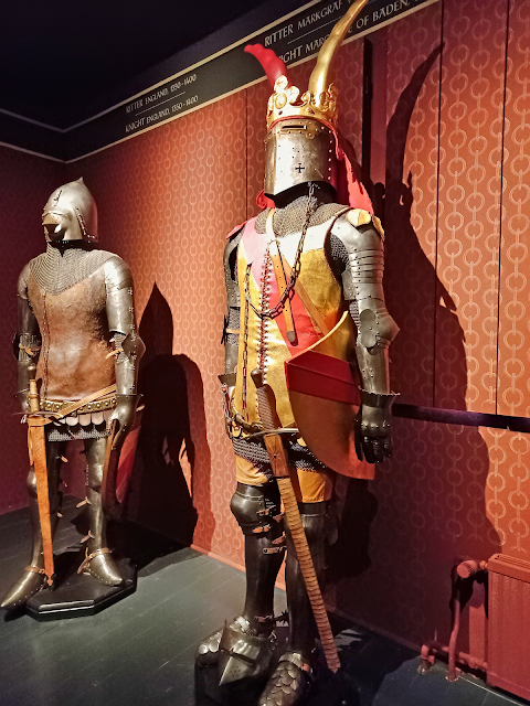 Knight equipment on display at Marksburg Castle