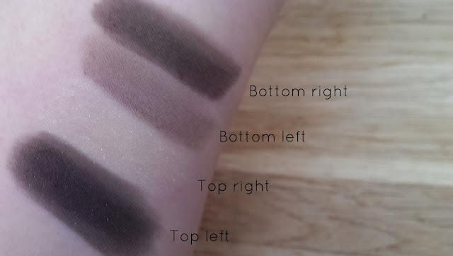 Swatches of the Chanel Mystere quad