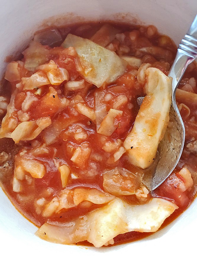 this is cabbage rice and hamburger soup