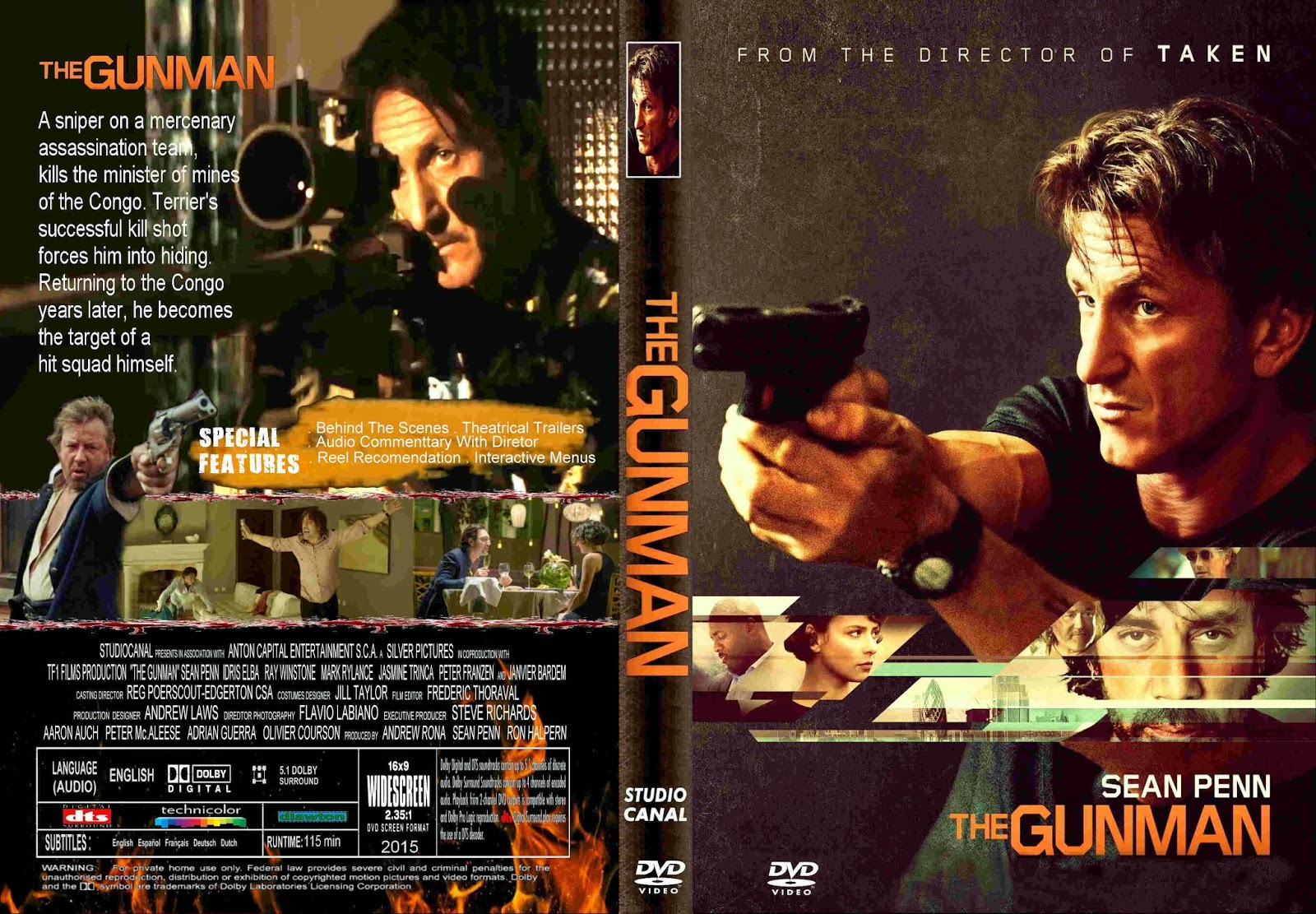 The Gunman Movie 2015 DVD-Cover