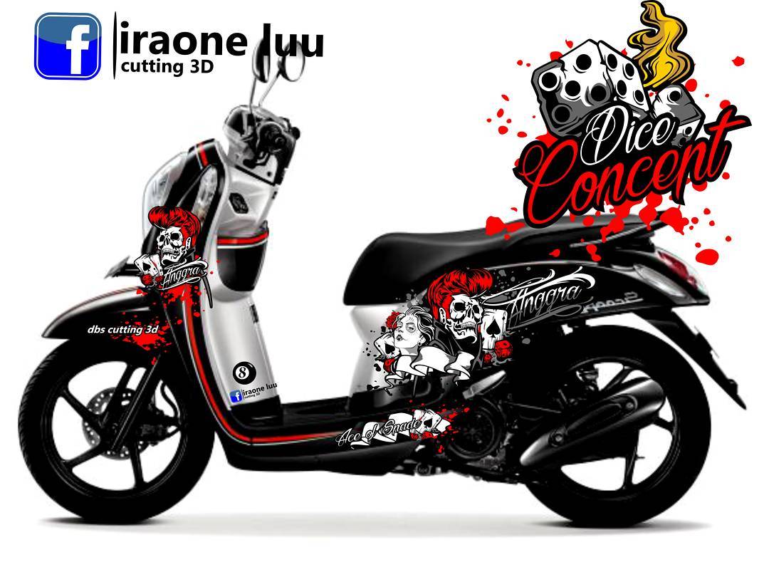 Cutting Sticker Honda Scoopy 1 DBS Cutting Sticker 3D