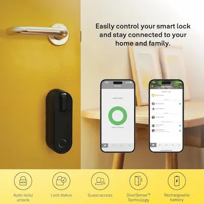 Yale Linus Smart Lock L2 detalle en puerta de lujo