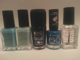 blue-nail-varnish-selection