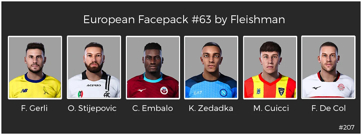 PES 2021 European Facepack #63 by Fleishman