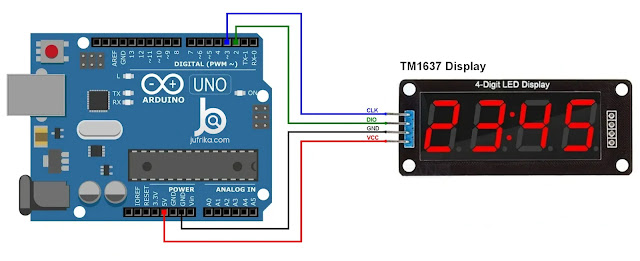 arduino seven segment 4 digit module
