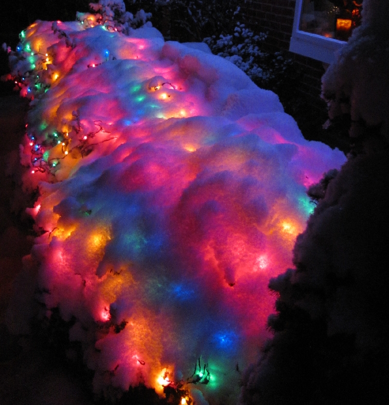 christmas snow lights