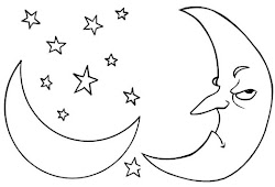 Mewarnai Gambar Bintang Dan Bulan