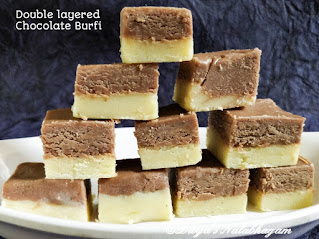 Double Layered Chocolate Burfi