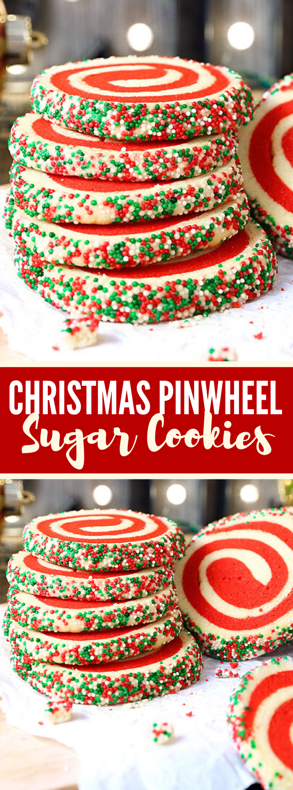 Christmas Pinwheel Sugar Cookies #desserts #sweets