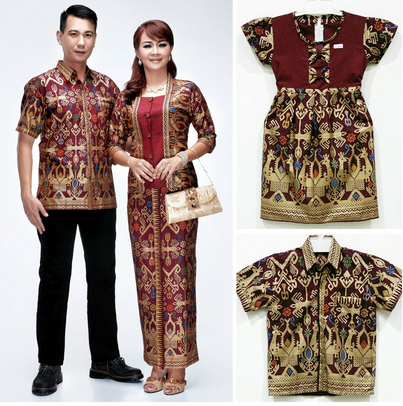 21 Koleksi Model Baju Muslim Lebaran Kombinasi Batik 2019