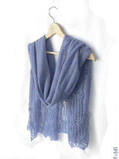 machine knitted passap butterfly lace shawl scarf