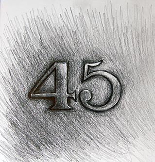 45 number pencil drawing