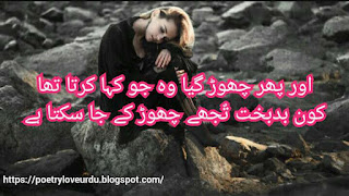 Heart touching Sad poetry in Urdu 2 lines