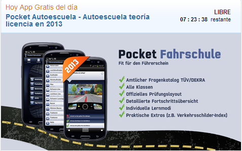 Aplicación Recomendada: Pocket Autoescuela - Autoescuela teoría licencia en 2013 gratis como App del Día para android en Amazon App Store    