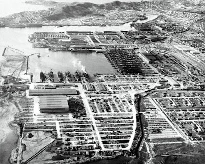 Aerial view of Kaiser Richmond No. 2 Yard, Richmond, California, United States, 11 December 1944.