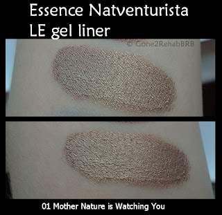 Essence Natuventurista gel liner Mother Earth is watching you swatches