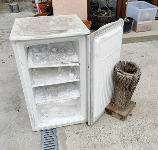 The old freezer is defrosting for the final time