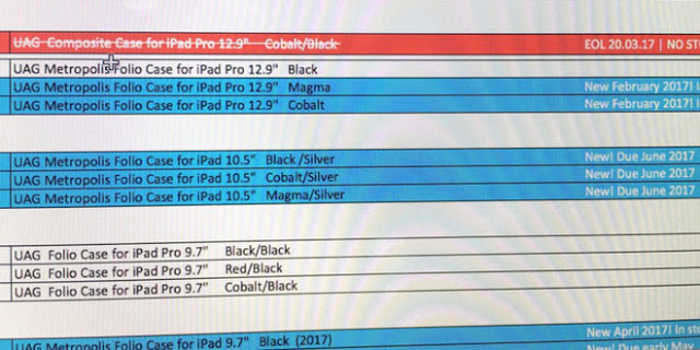 Lộ thông tin về mẫu iPad Pro 10,5 inch mới