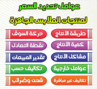 عوامل تحديد السعر لمنتجات الملابس الجاهزة