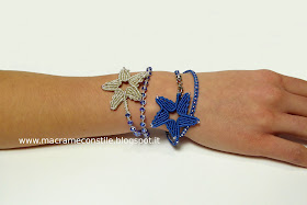 MACRAME MARGARETENSPITZE stelle bracciali