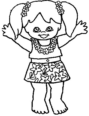 Summer Coloring Pages  Kids on Summer Clothes  Kids Coloring Pages    Disney Coloring Pages