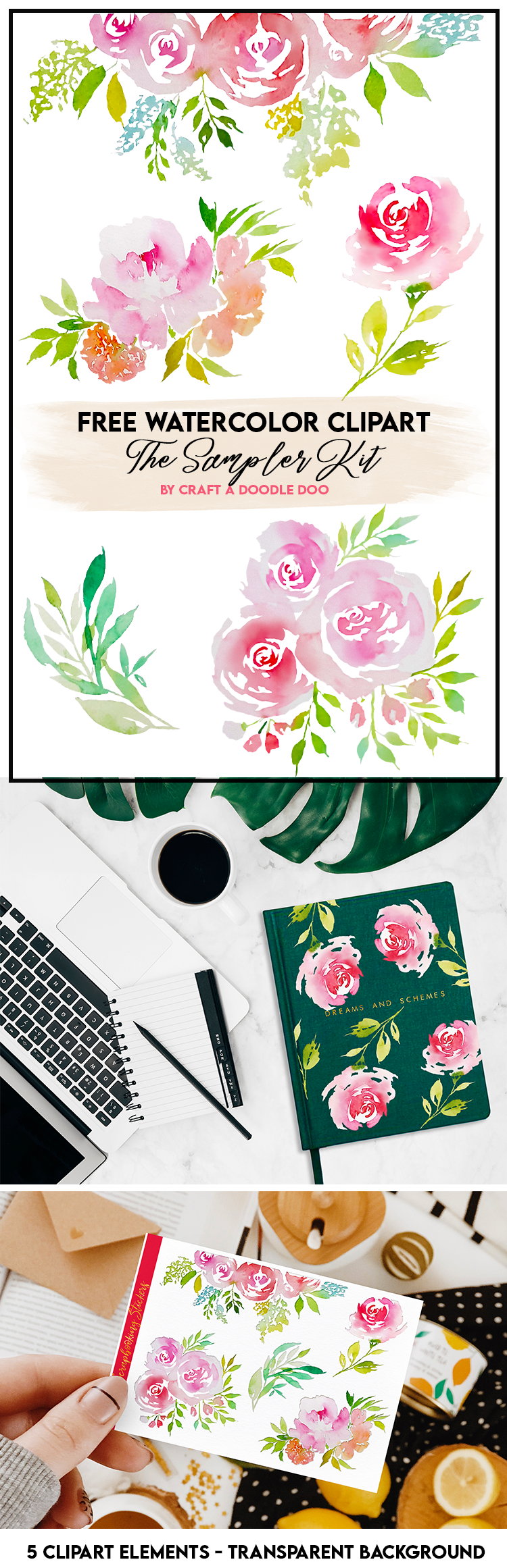 Free Watercolor Floral and Botanical Clip Art by Craft A Doodle Doo #watercolorflorals #watercolorillustrations #watercolorclipartfree #freewatercolorart #freewatercolorprintables #craftadoodledoo #watercolortextures #watercolorpatterns #watercolorelements